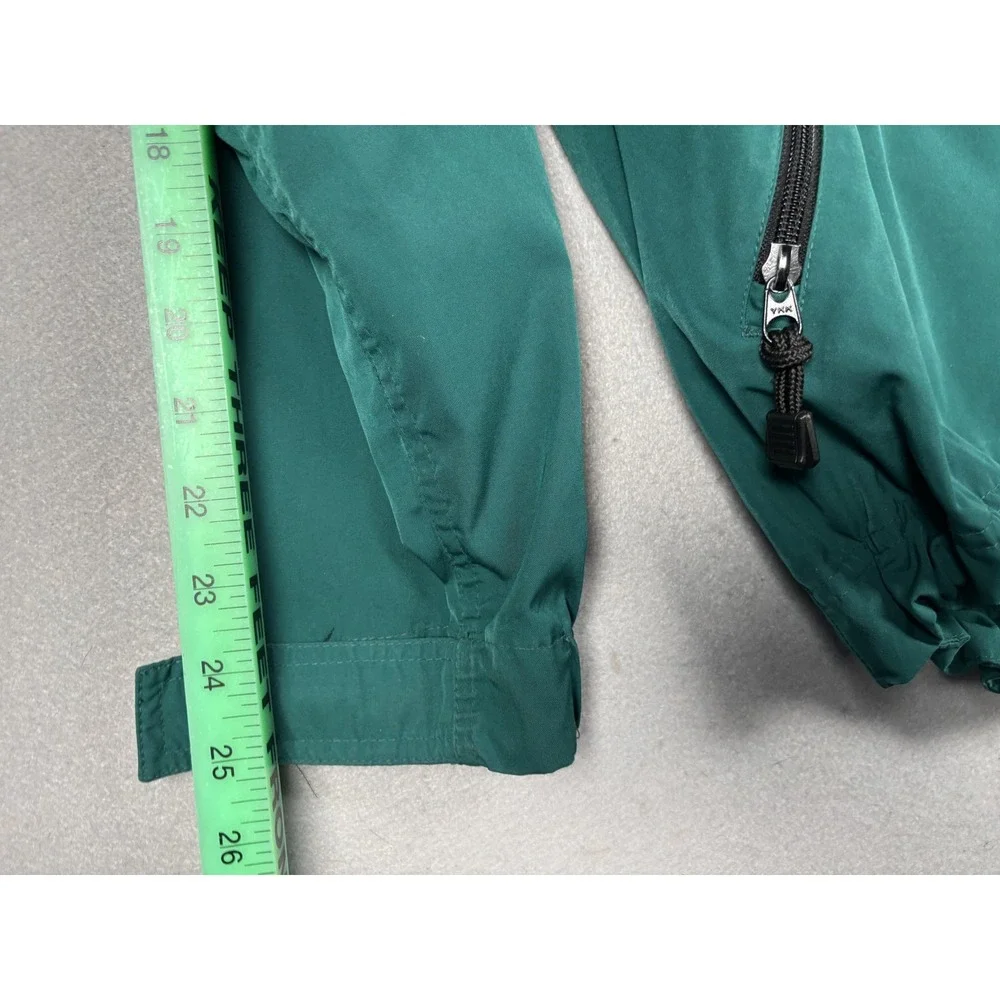 Timberland Jacket Mens Large Green 1/2 Zip Hooded Windbreaker Performance Anorak